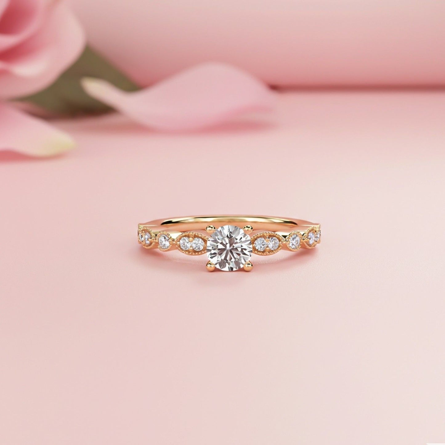 Infinity Twist Moissanite Engagement Ring