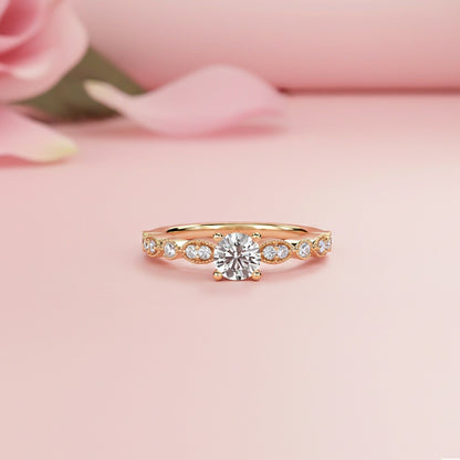 Infinity Twist Moissanite Engagement Ring