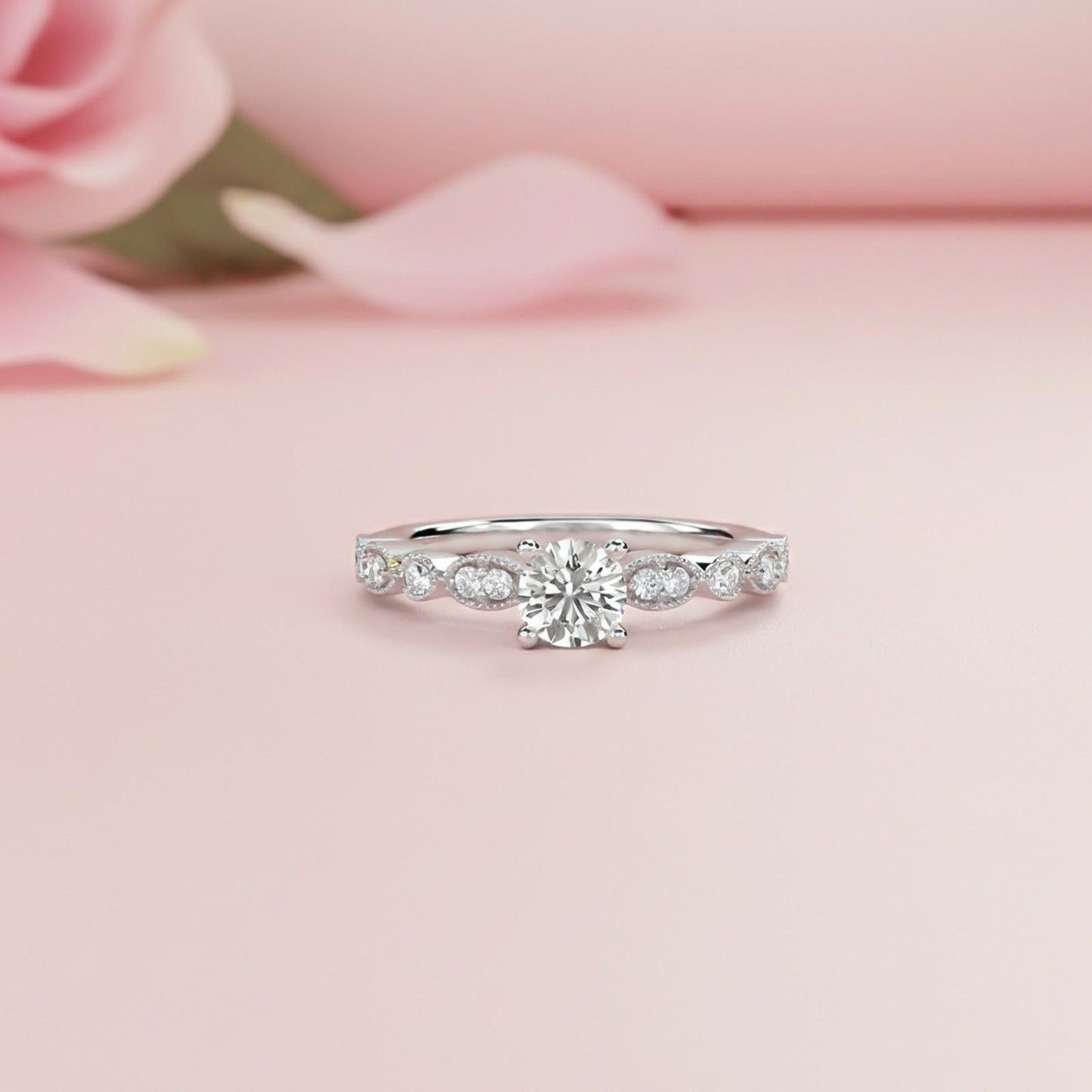 Infinity Twist Moissanite Engagement Ring