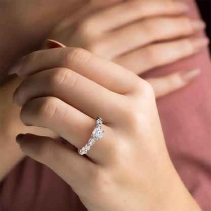 Infinity Twist Moissanite Engagement Ring