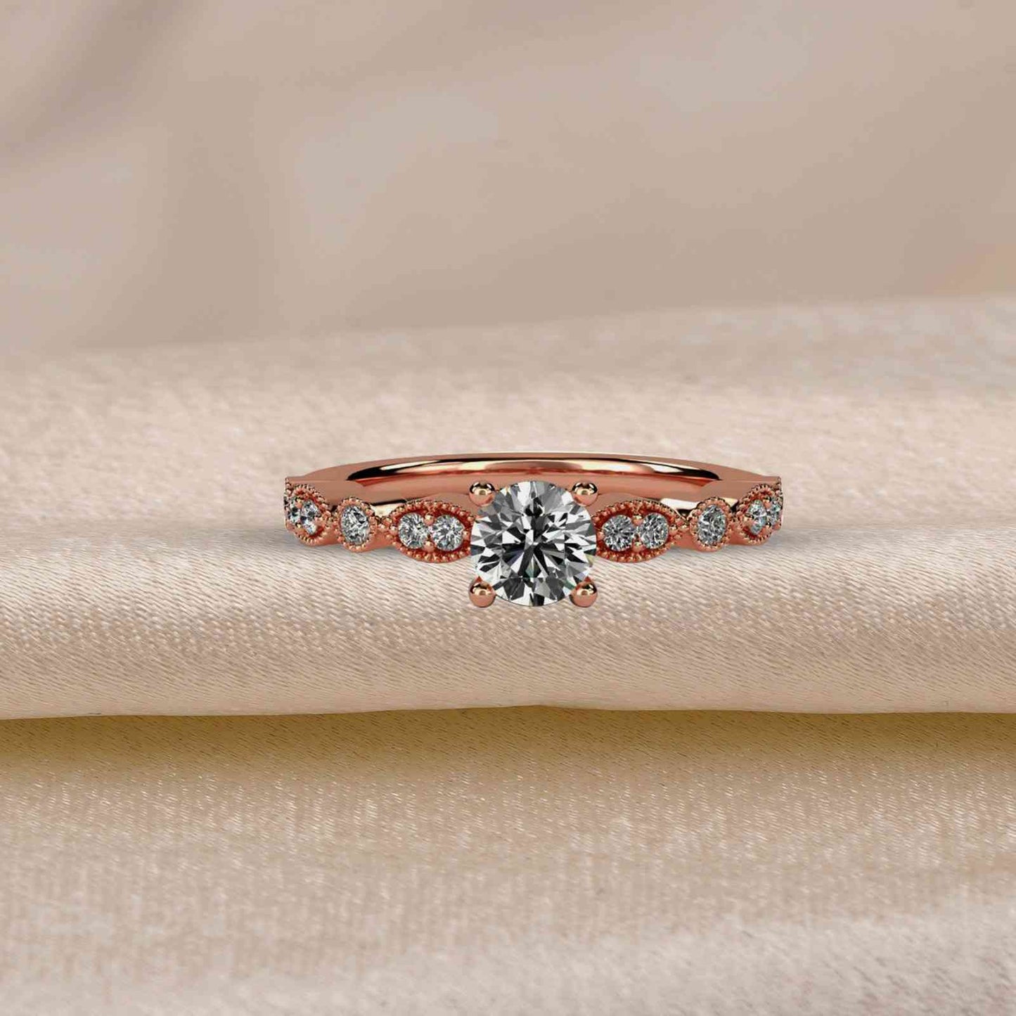 Infinity Twist Moissanite Engagement Ring
