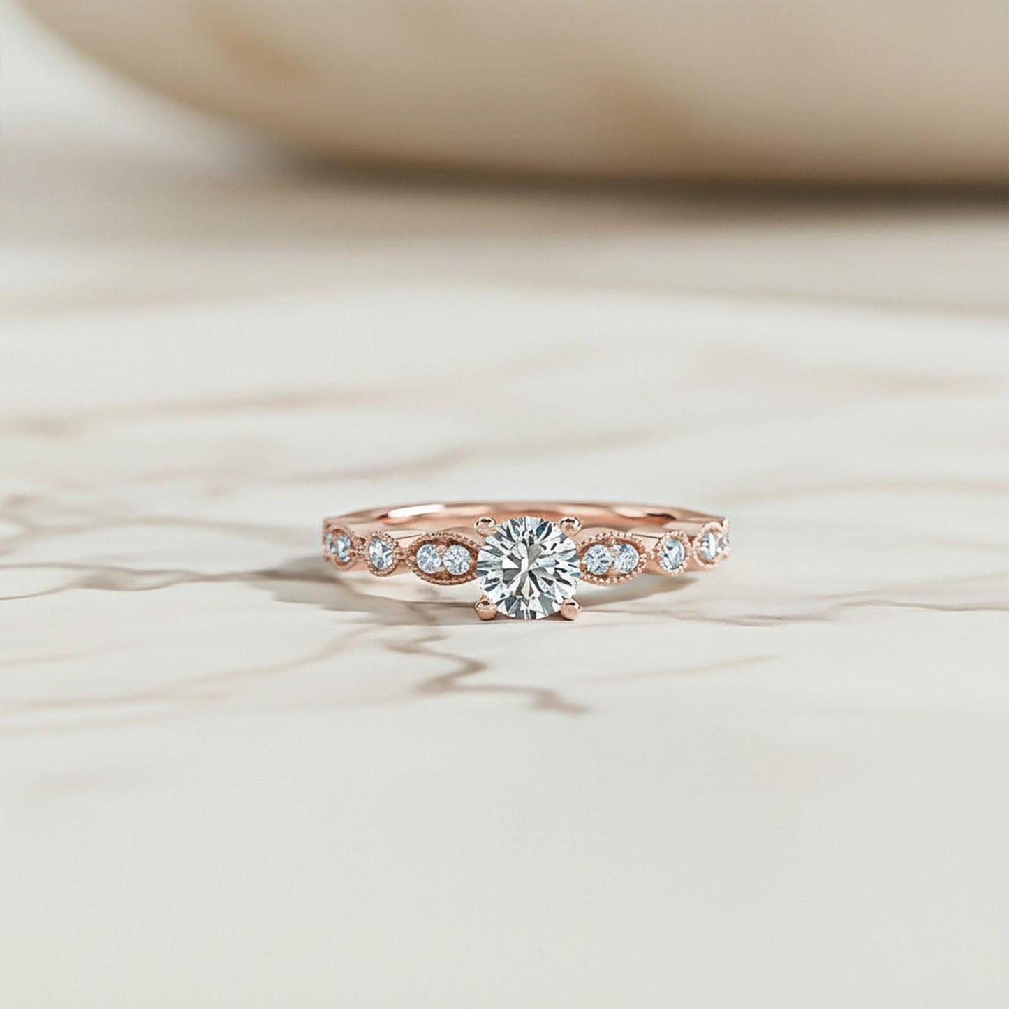 Infinity Twist Moissanite Engagement Ring