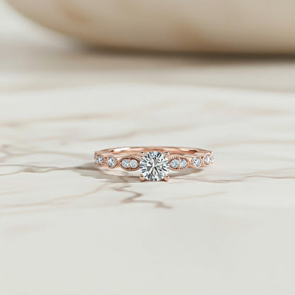 Infinity Twist Moissanite Engagement Ring