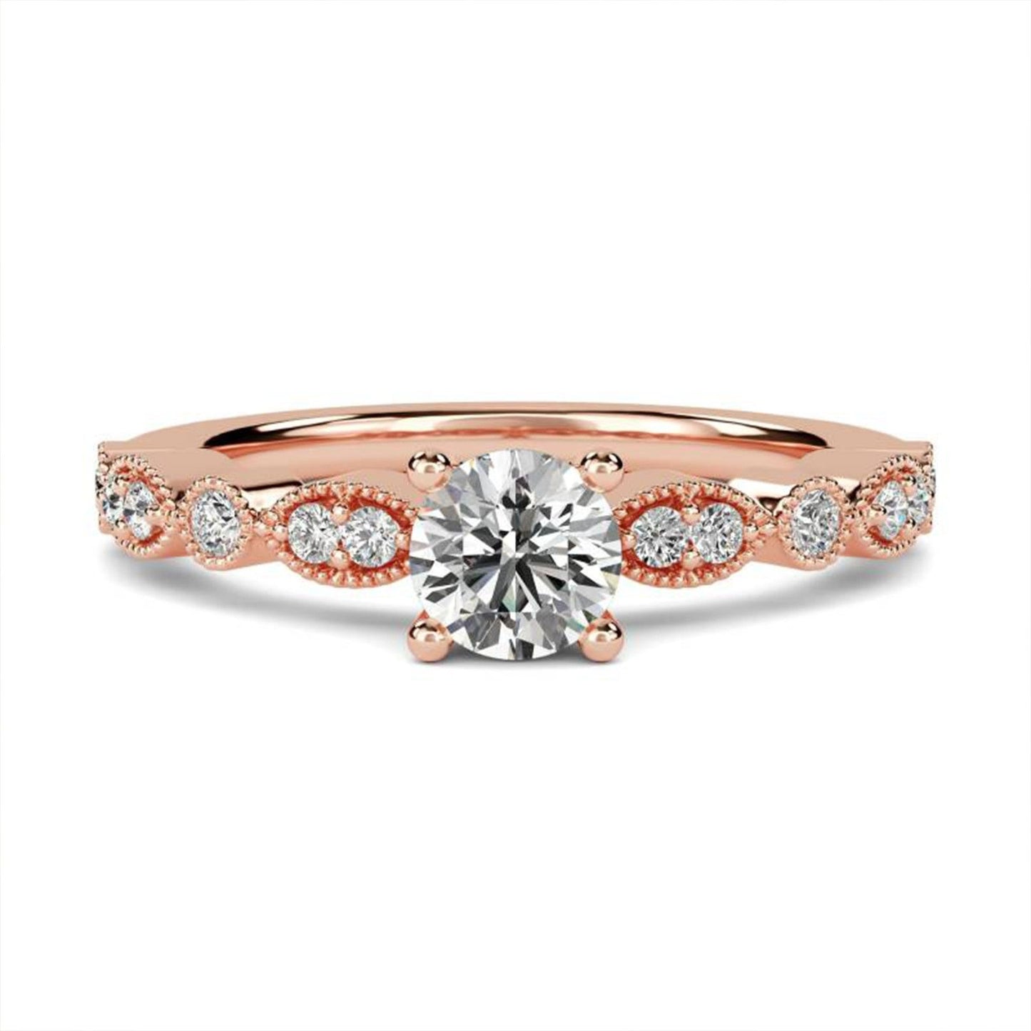 Infinity Twist Moissanite Engagement Ring