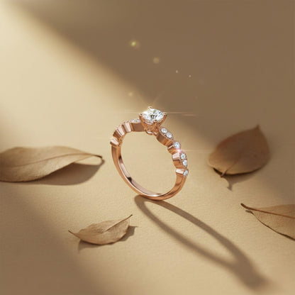 Infinity Twist Moissanite Engagement Ring