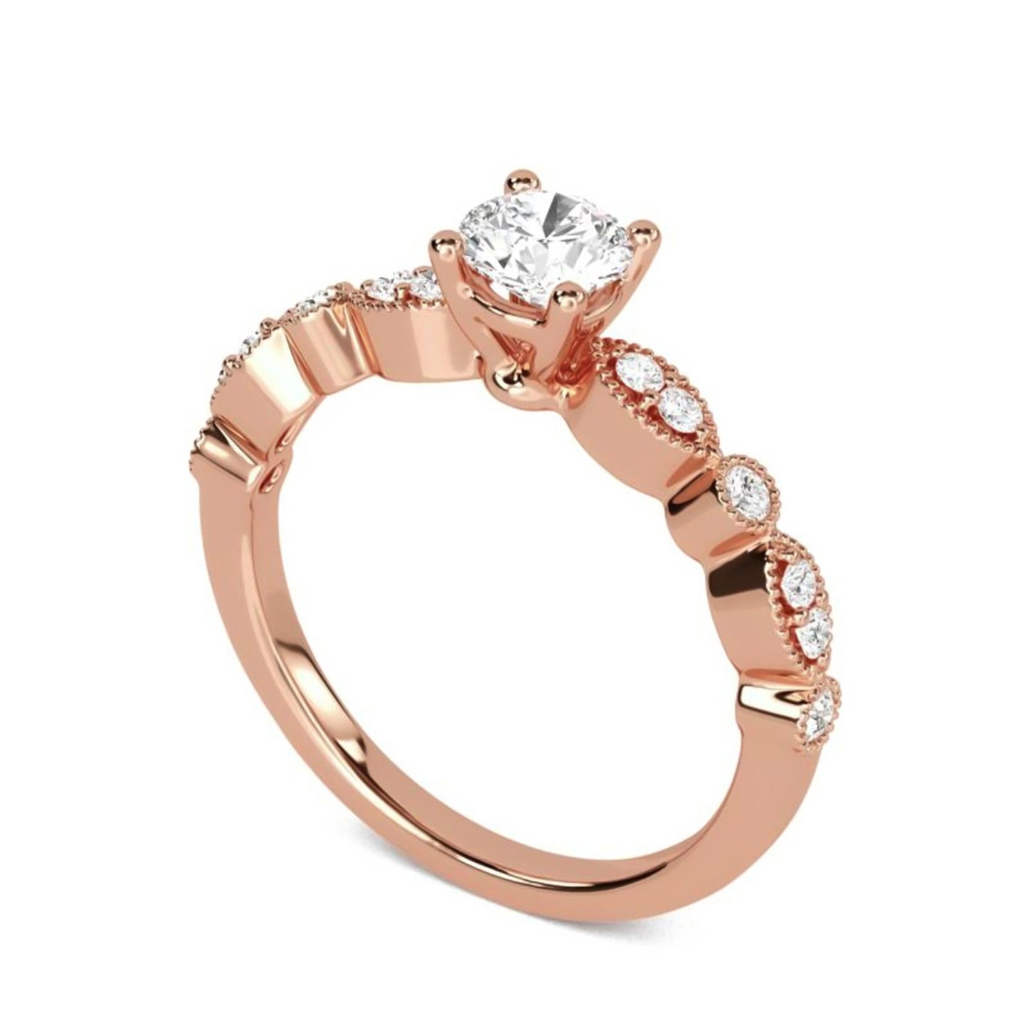 Infinity Twist Moissanite Engagement Ring