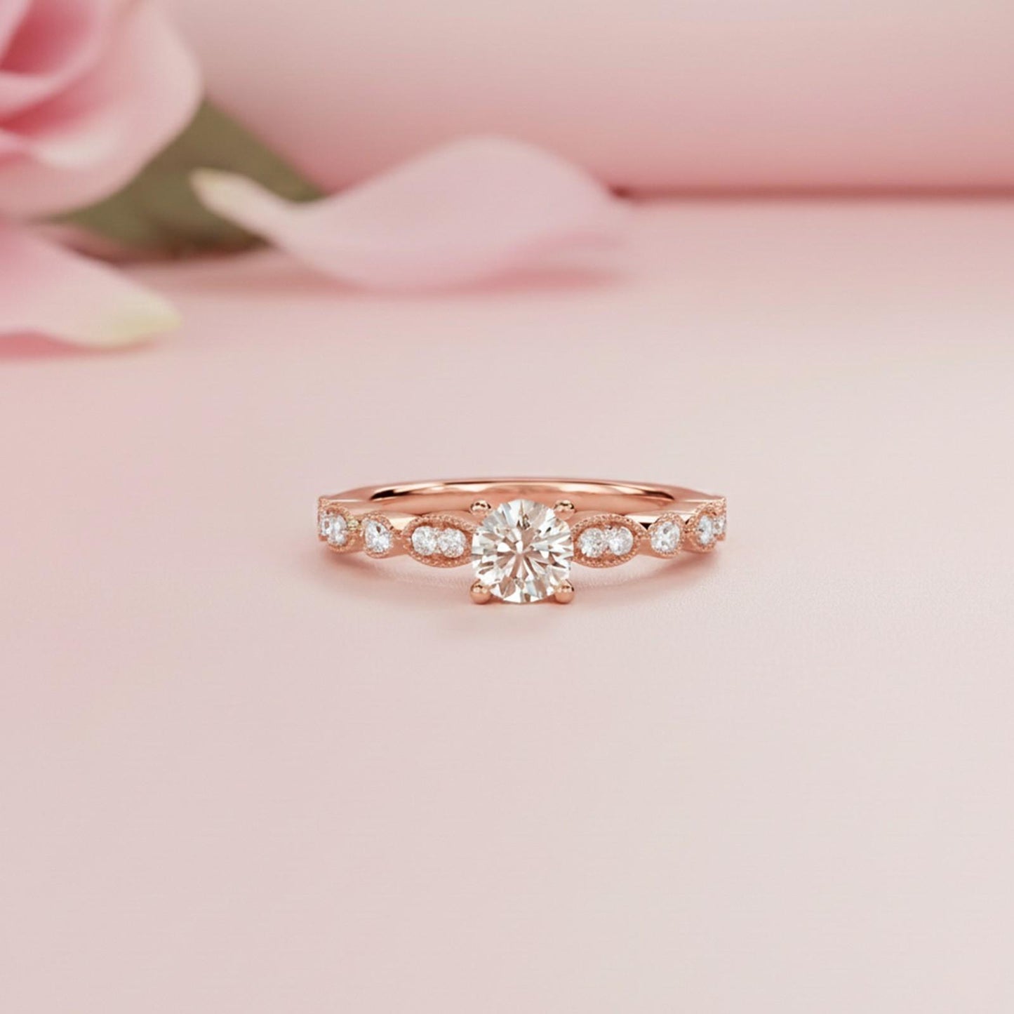 Infinity Twist Moissanite Engagement Ring
