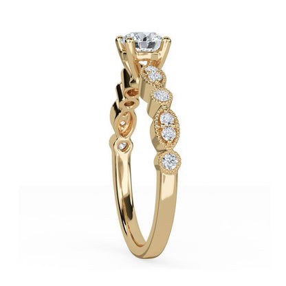 Infinity Twist Moissanite Engagement Ring