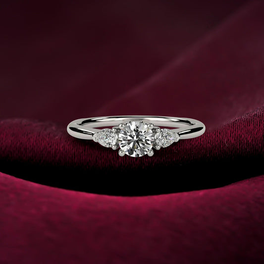 1.50ctw Moissanite Capella Trilogy Ring