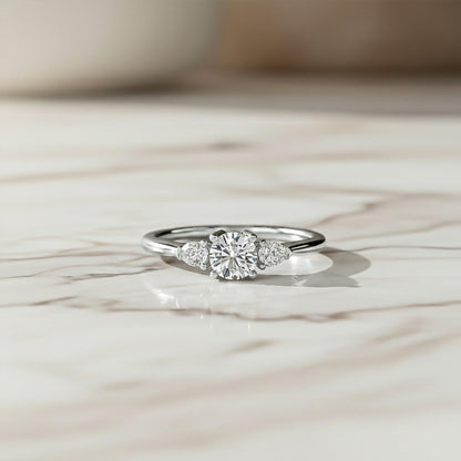 1.50ctw Moissanite Capella Trilogy Ring