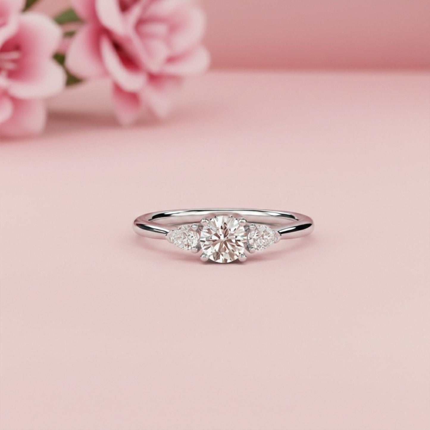 1.50ctw Moissanite Capella Trilogy Ring
