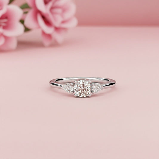 1.50ctw Moissanite Capella Trilogy Ring