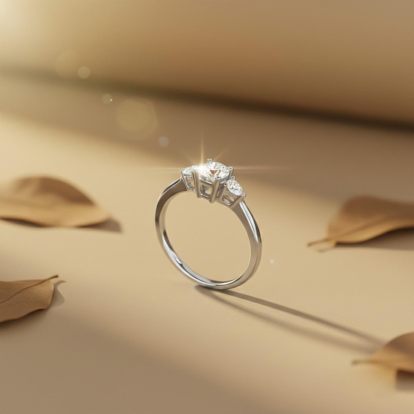 1.50ctw Moissanite Capella Trilogy Ring