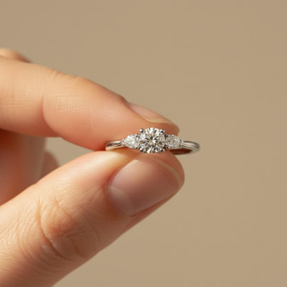 1.50ctw Moissanite Capella Trilogy Ring