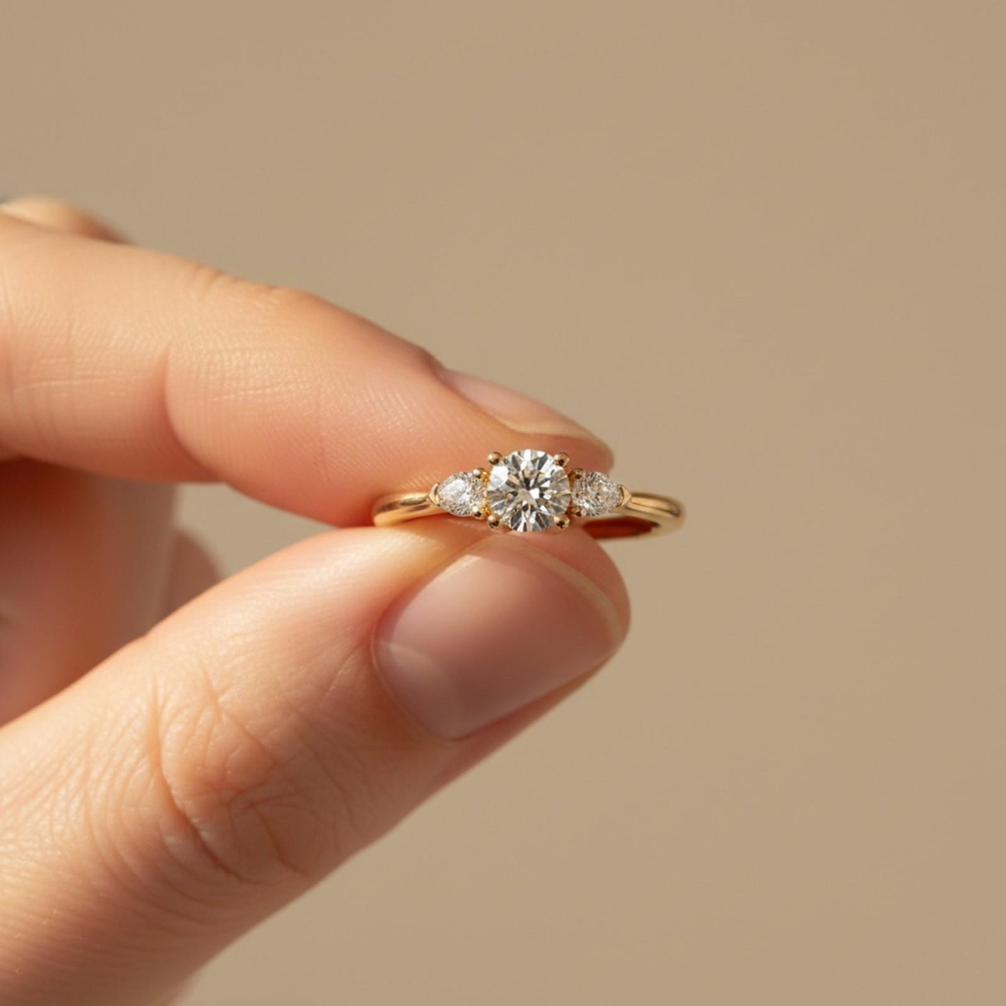 1.50ctw Moissanite Capella Trilogy Ring