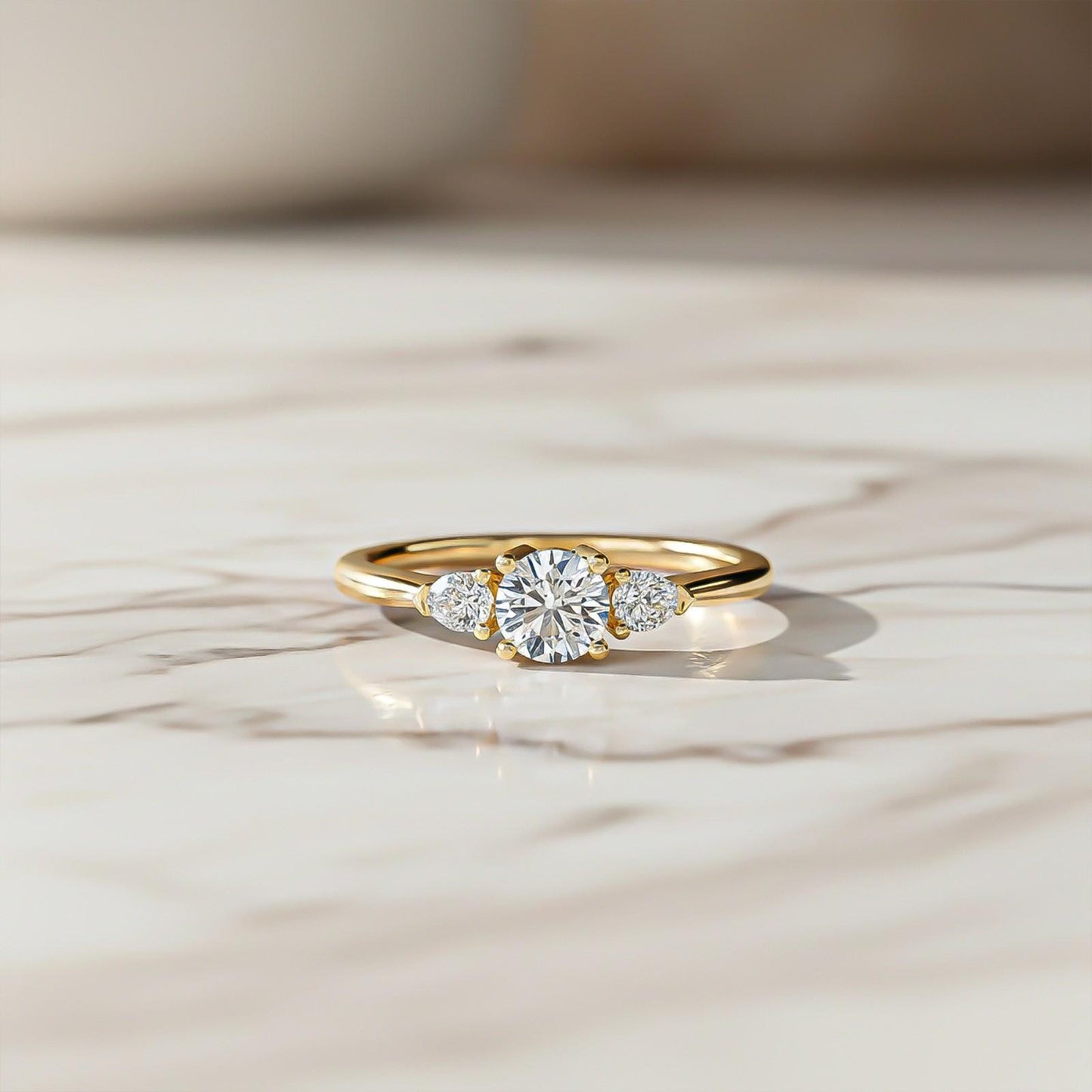 1.50ctw Moissanite Capella Trilogy Ring