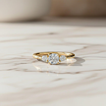 1.50ctw Moissanite Capella Trilogy Ring