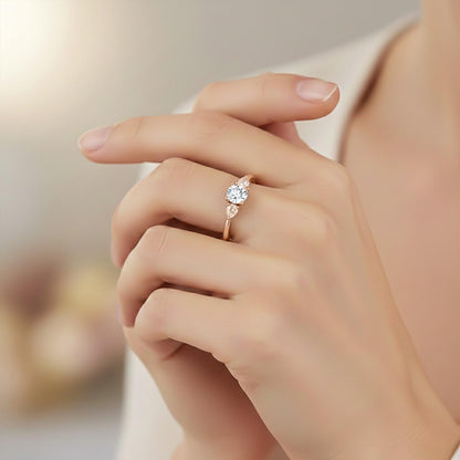 1.50ctw Moissanite Capella Trilogy Ring