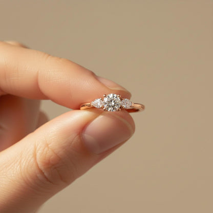 1.50ctw Moissanite Capella Trilogy Ring