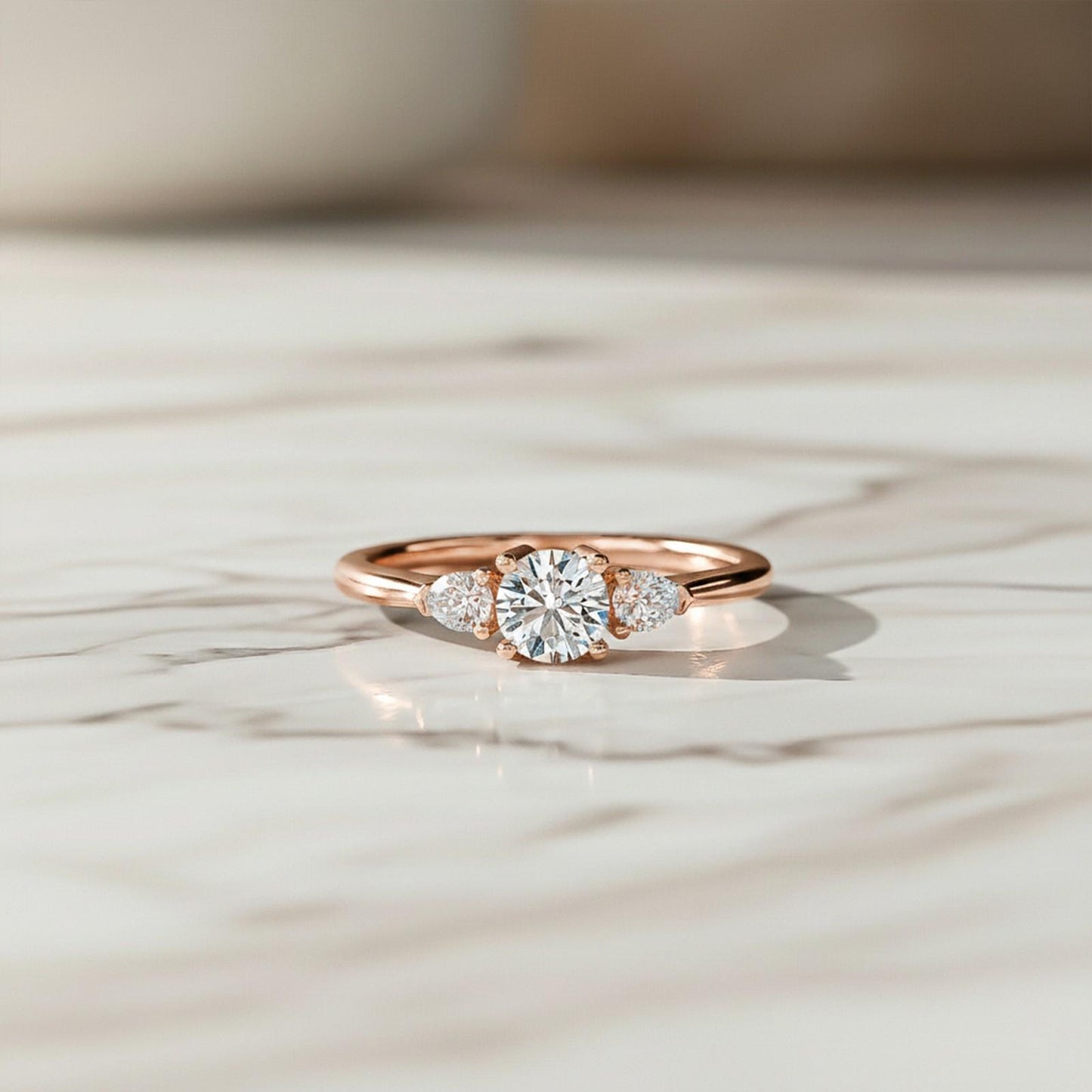 1.50ctw Moissanite Capella Trilogy Ring