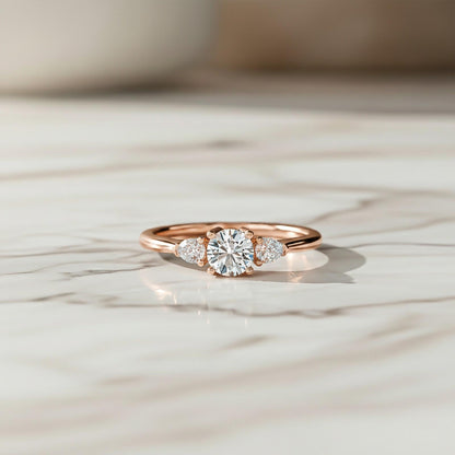 1.50ctw Moissanite Capella Trilogy Ring