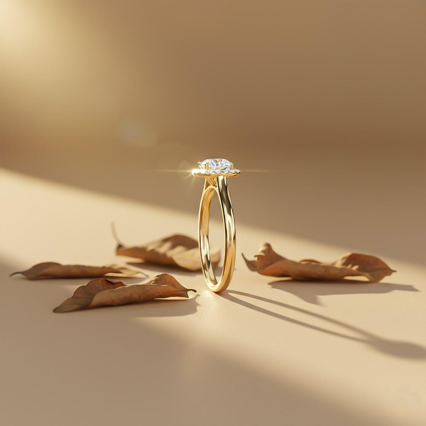 1.10Ctw Moissanite Believe Single Halo Ring