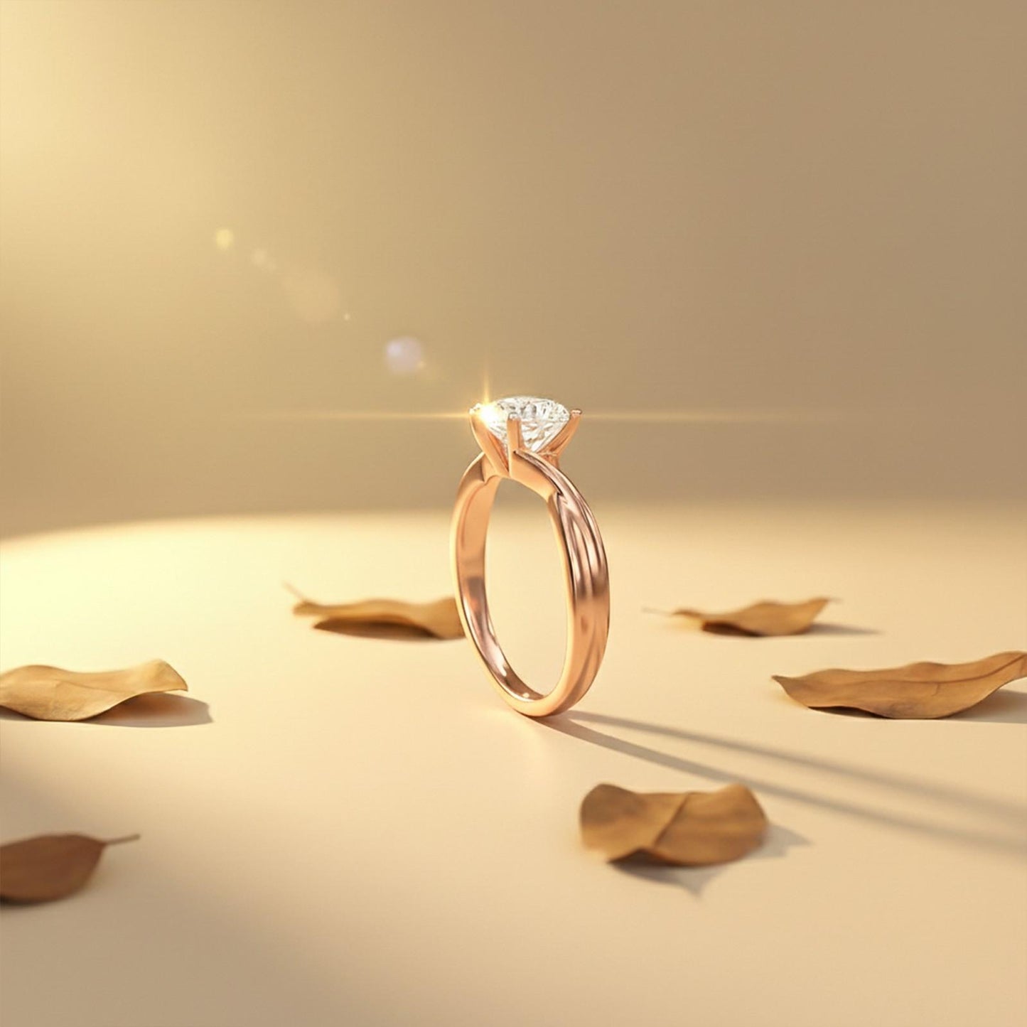 1Ctw Moissanite Infinity Twist Heart Engagement Ring
