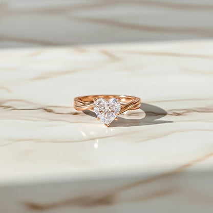 1Ctw Moissanite Infinity Twist Heart Engagement Ring