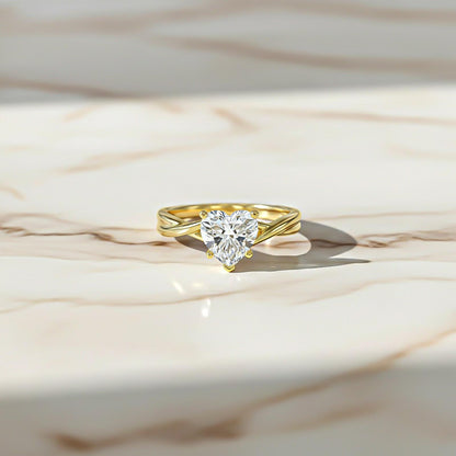 1Ctw Moissanite Infinity Twist Heart Engagement Ring