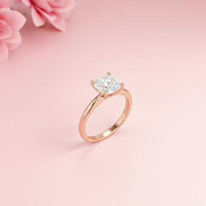 1.25Ctw Moissanite Danube Cushion Ring