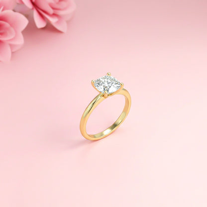 1.25Ctw Moissanite Danube Cushion Ring