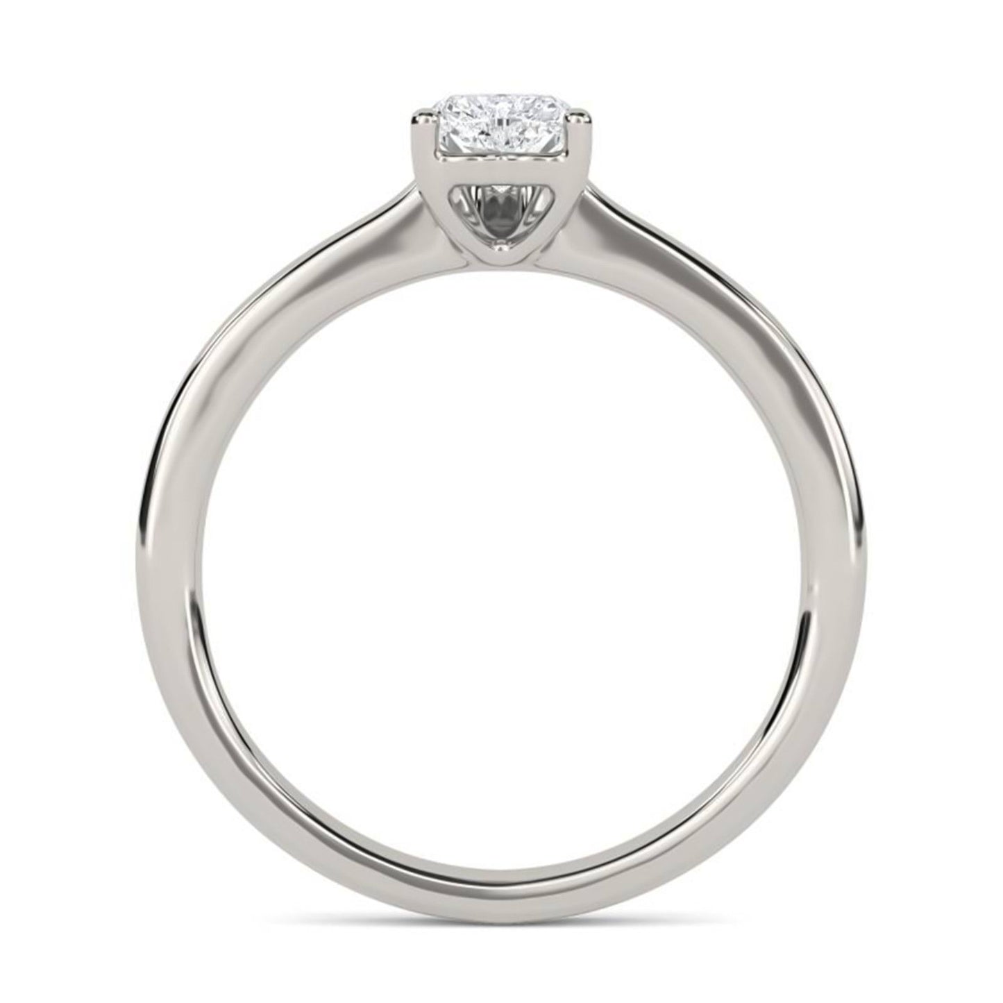 0.50Ctw Moissanite Blush Heart Minimalist Ring