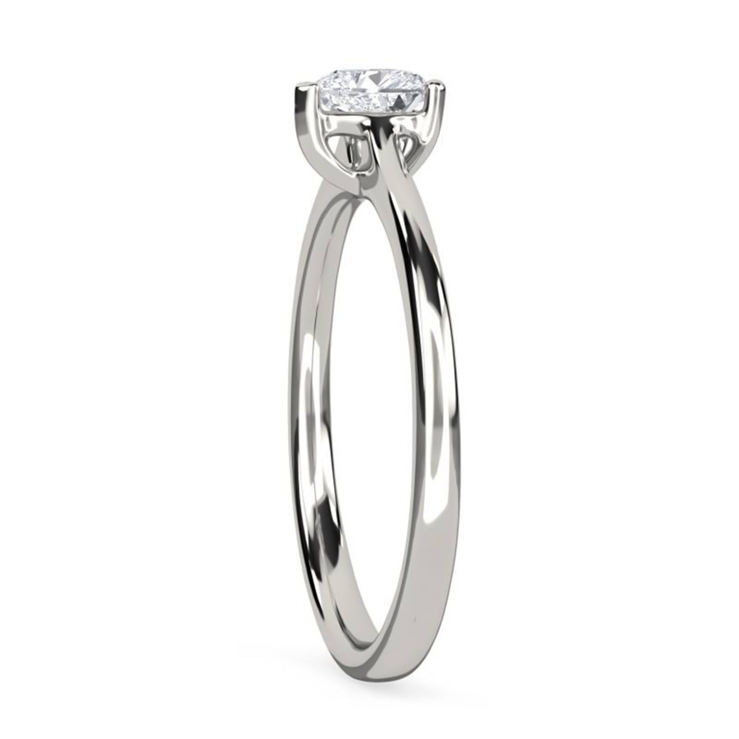 0.50Ctw Moissanite Blush Heart Minimalist Ring