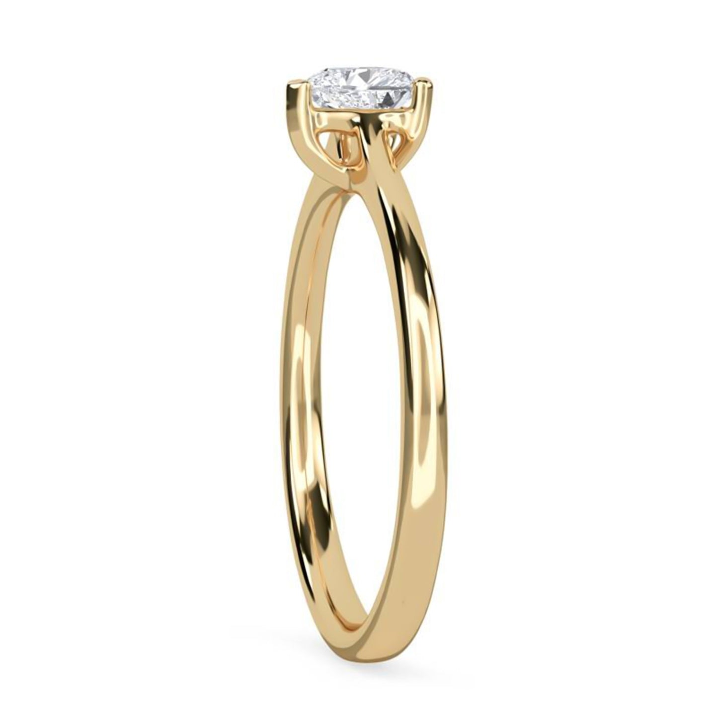 0.50Ctw Moissanite Blush Heart Minimalist Ring