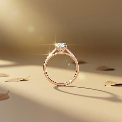 1Ctw Moissanite Solo Cushion Ring