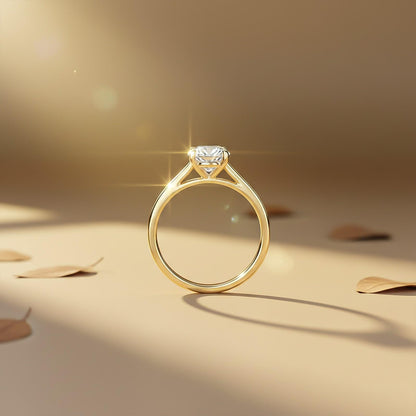 1Ctw Moissanite Solo Cushion Ring