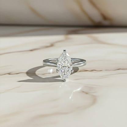 1Ctw Moissanite Marquise Refined Ring