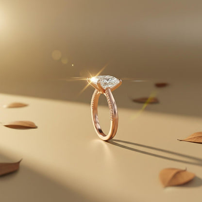 1Ctw Moissanite Marquise Refined Ring