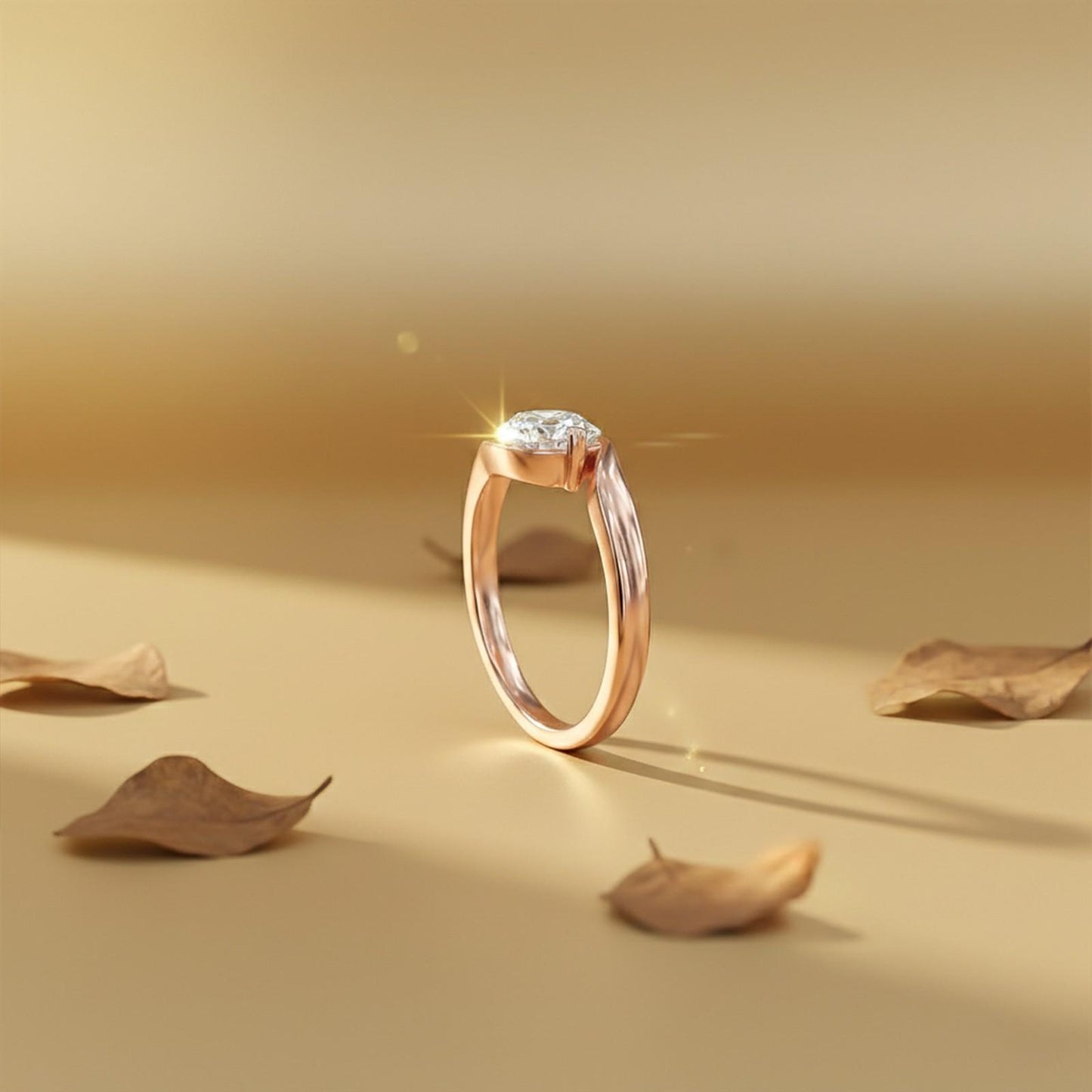 1.30Ctw Moissanite Round Yolo Ring