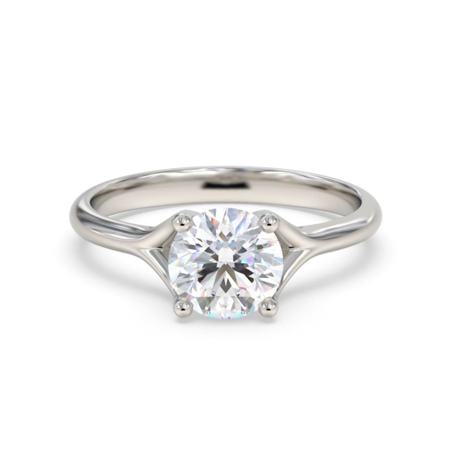 1.50Ctw Round Moissanite Crimson Ring