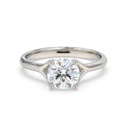 1.50Ctw Round Moissanite Crimson Ring