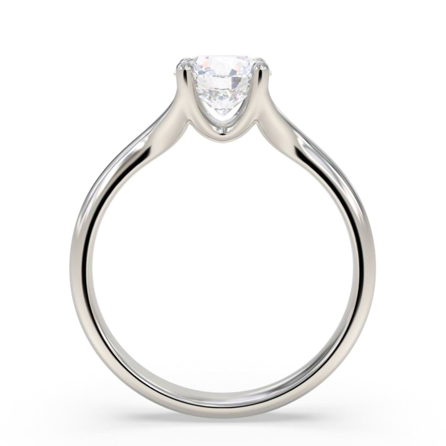 1.50Ctw Round Moissanite Crimson Ring