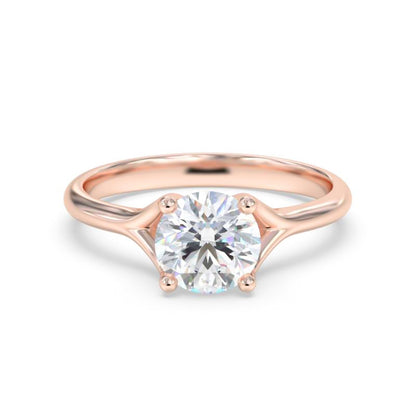 1.50Ctw Round Moissanite Crimson Ring