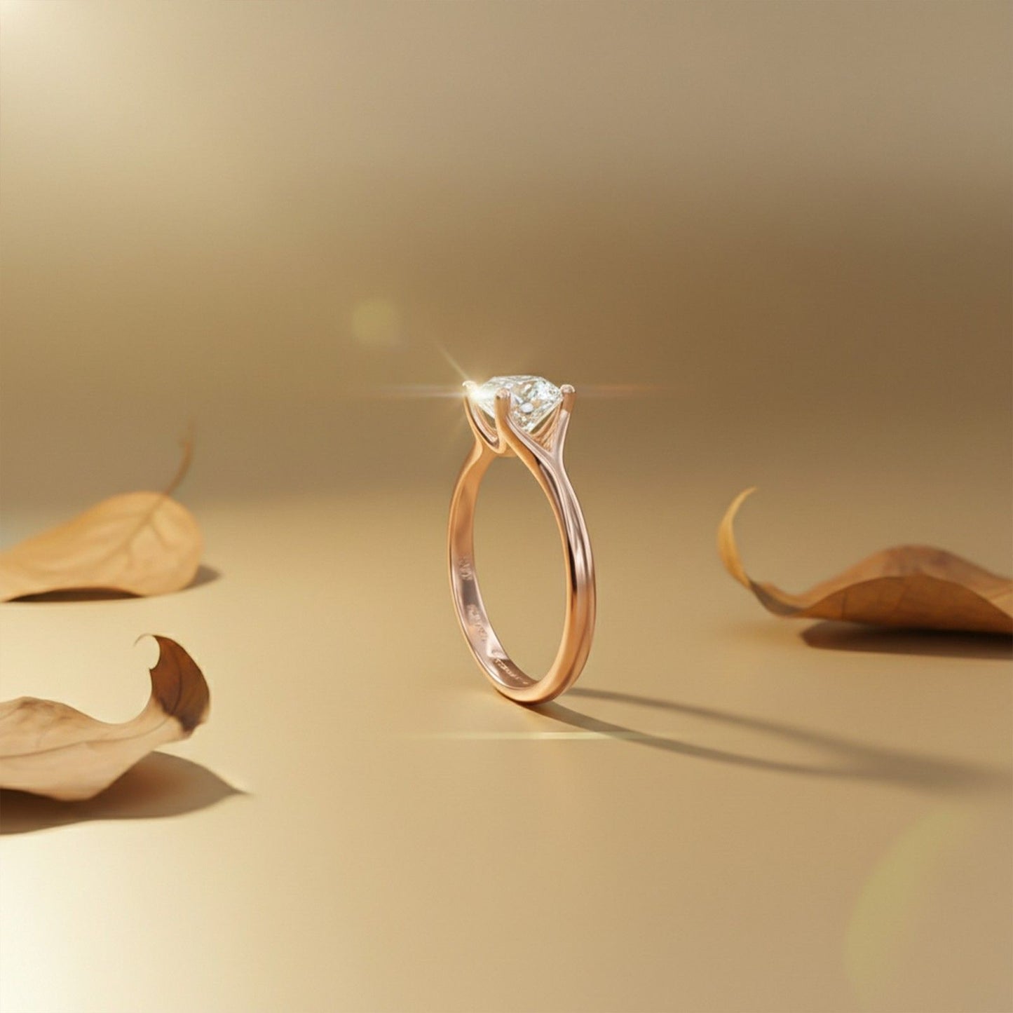 1.50Ctw Round Moissanite Crimson Ring