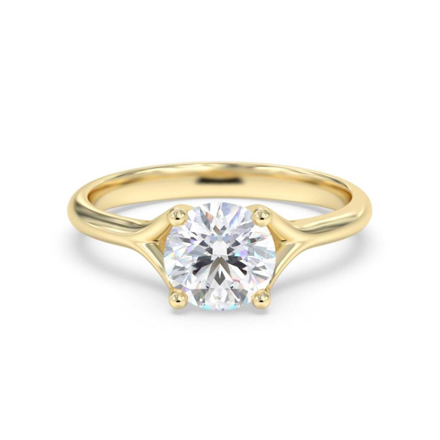 1.50Ctw Round Moissanite Crimson Ring