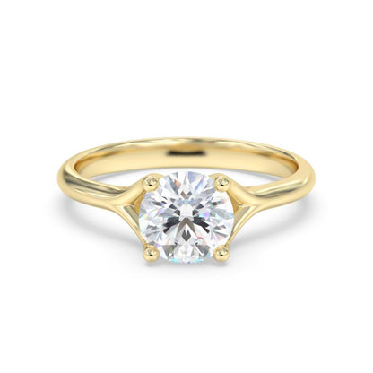 1.50Ctw Round Moissanite Crimson Ring