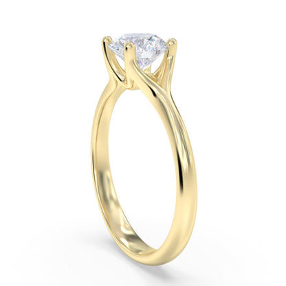 1.50Ctw Round Moissanite Crimson Ring