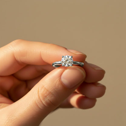 2Ctw Round Moissanite Emperor Ring