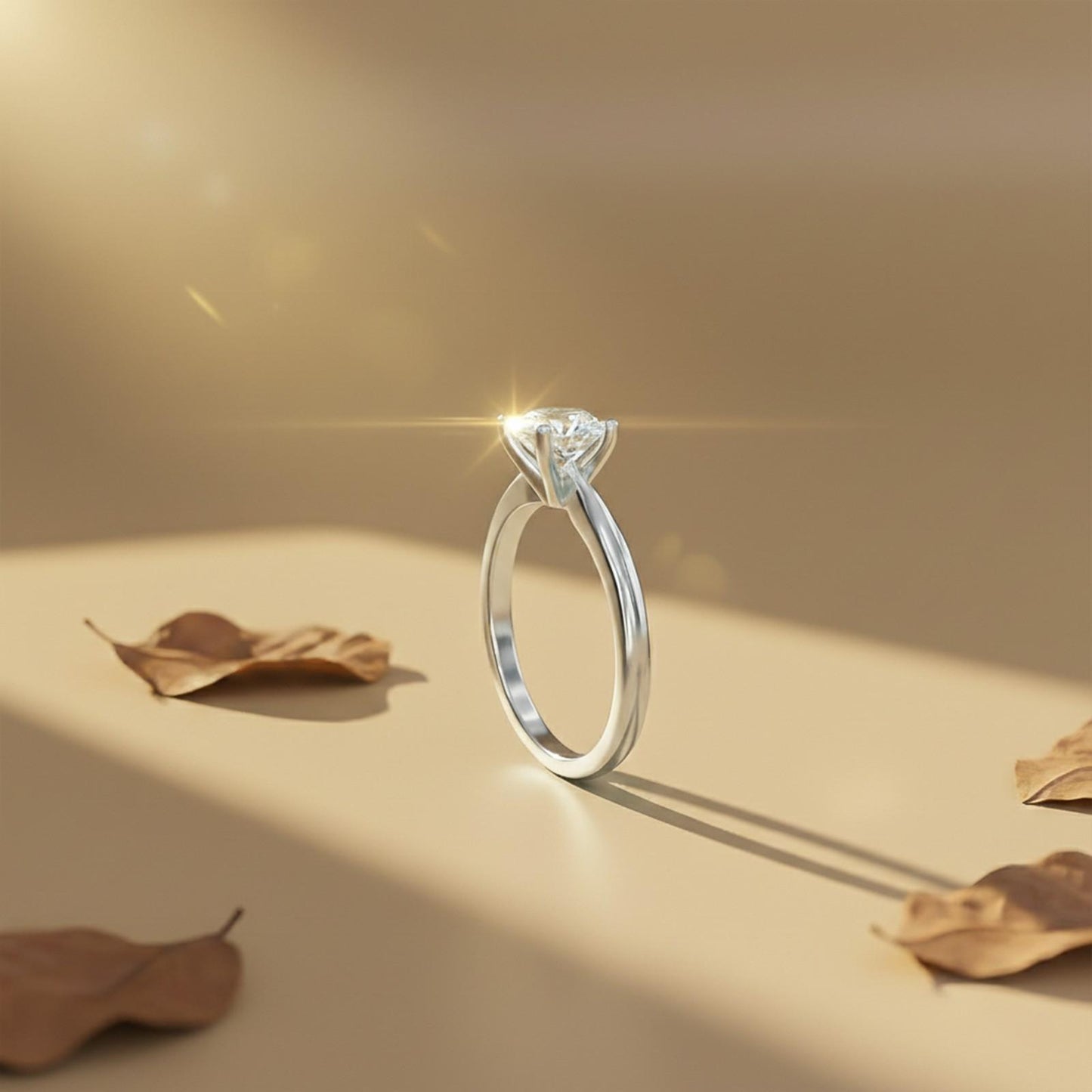 2Ctw Round Moissanite Emperor Ring