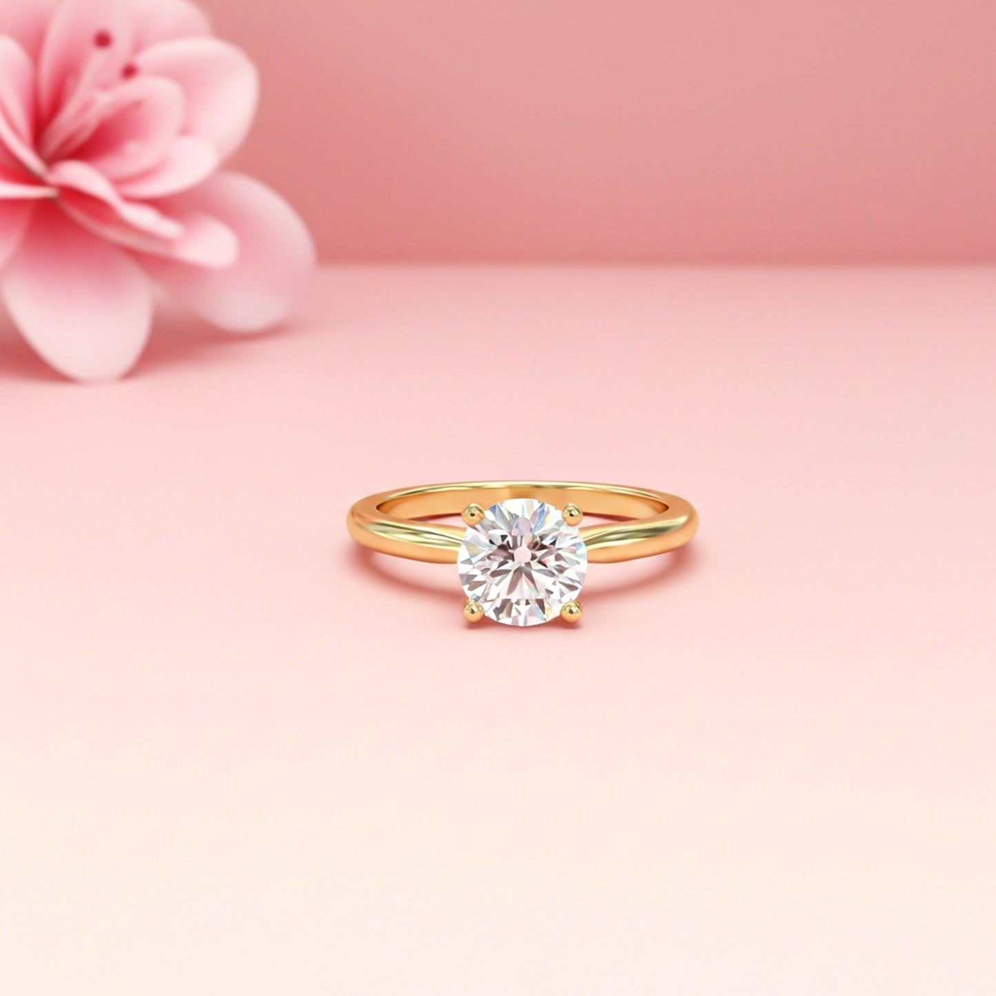 2Ctw Round Moissanite Emperor Ring